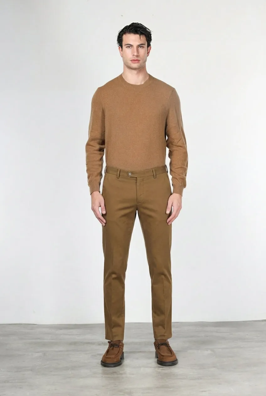 Mason's Torino Flex chinobukser valnød slim fit satin