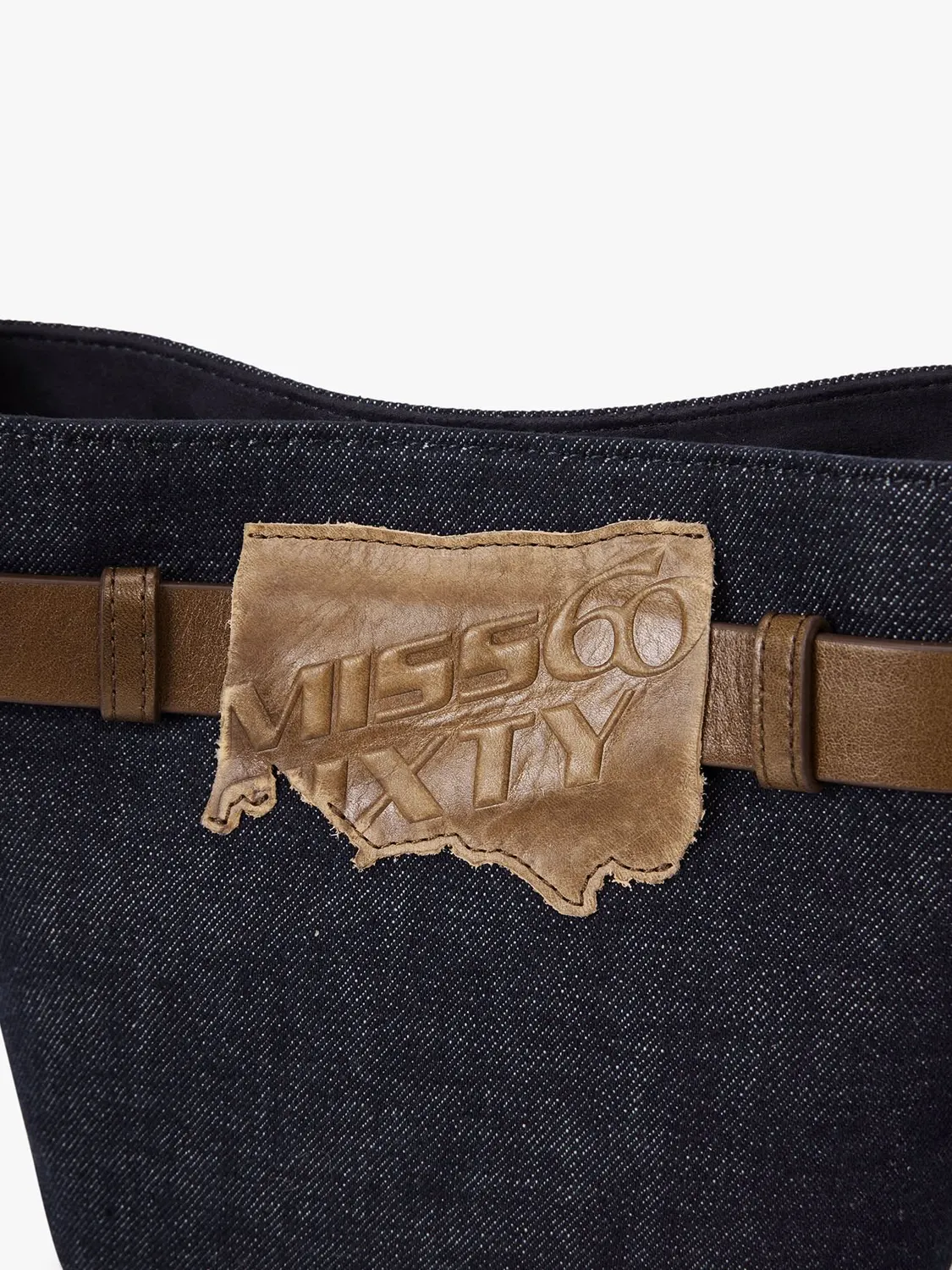 Miss Sixty Denim bucket bag blå justerbar rem