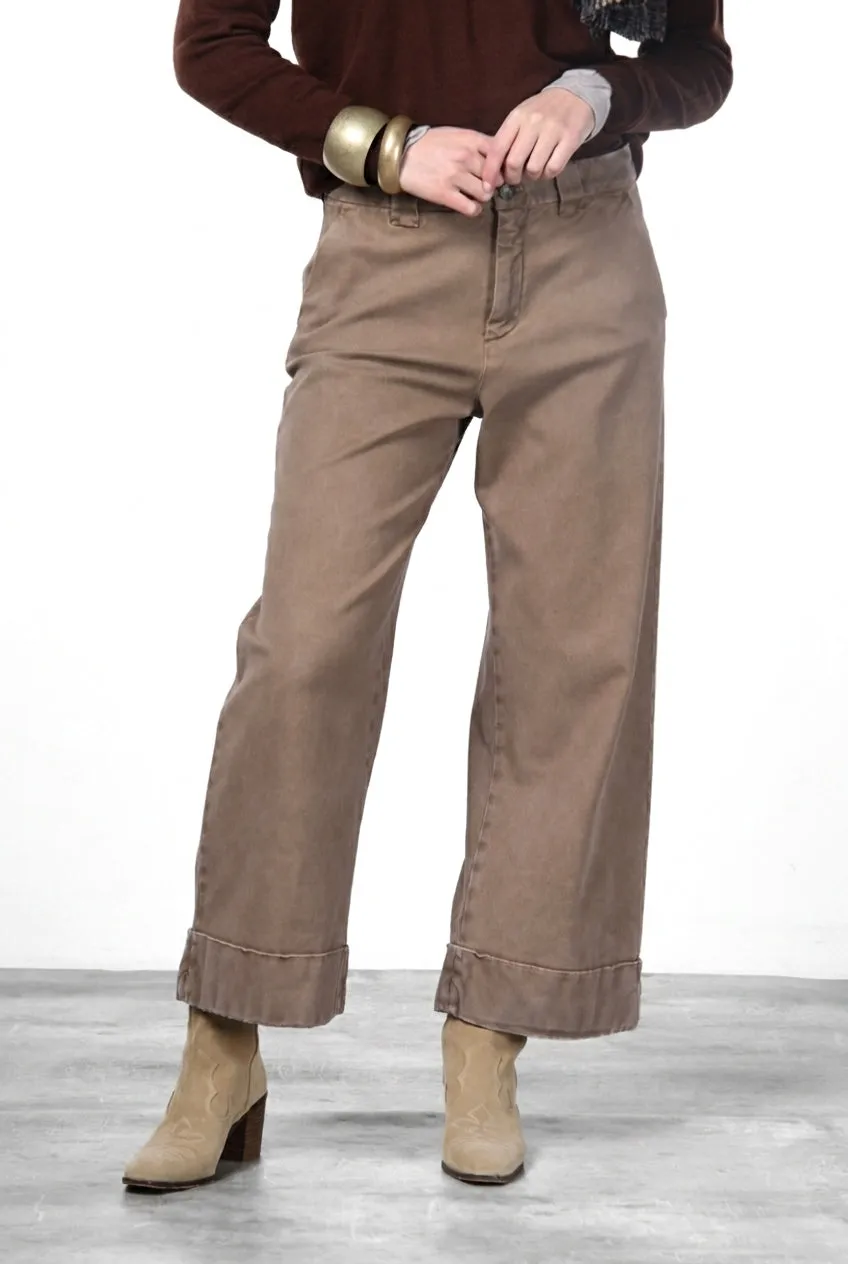Mason's New York Studio Crop chinos mørkebeige twill