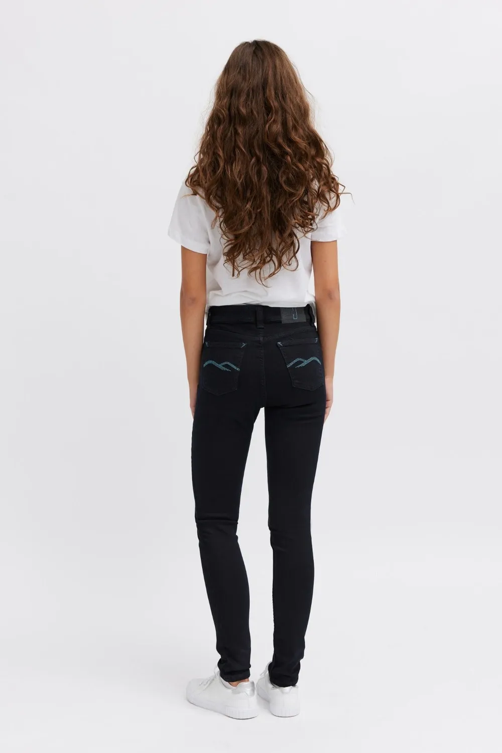 Organsk Breeze Midnight Blues skinny jeans blå
