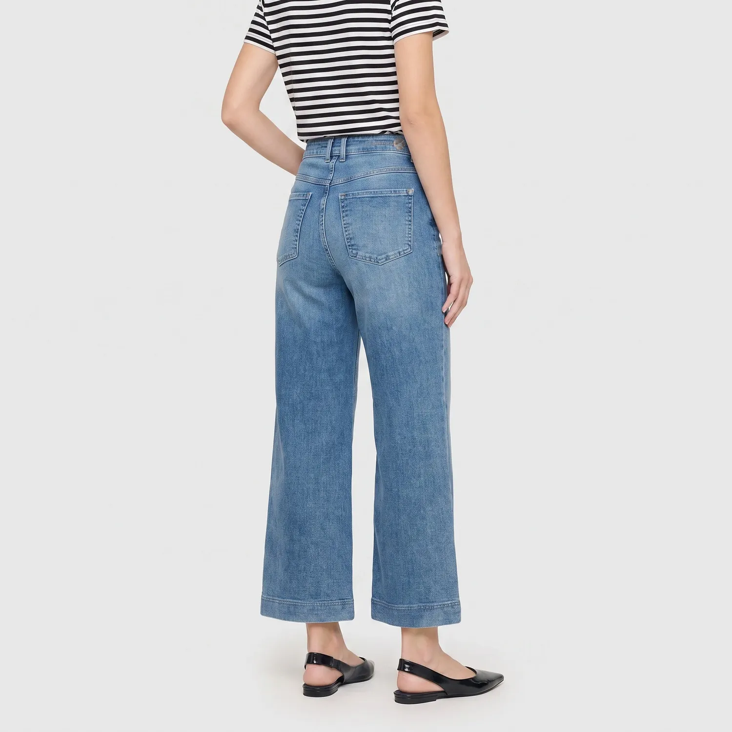 MAC Dream Culotte 5400 wide jeans lyseblå hyperstretch