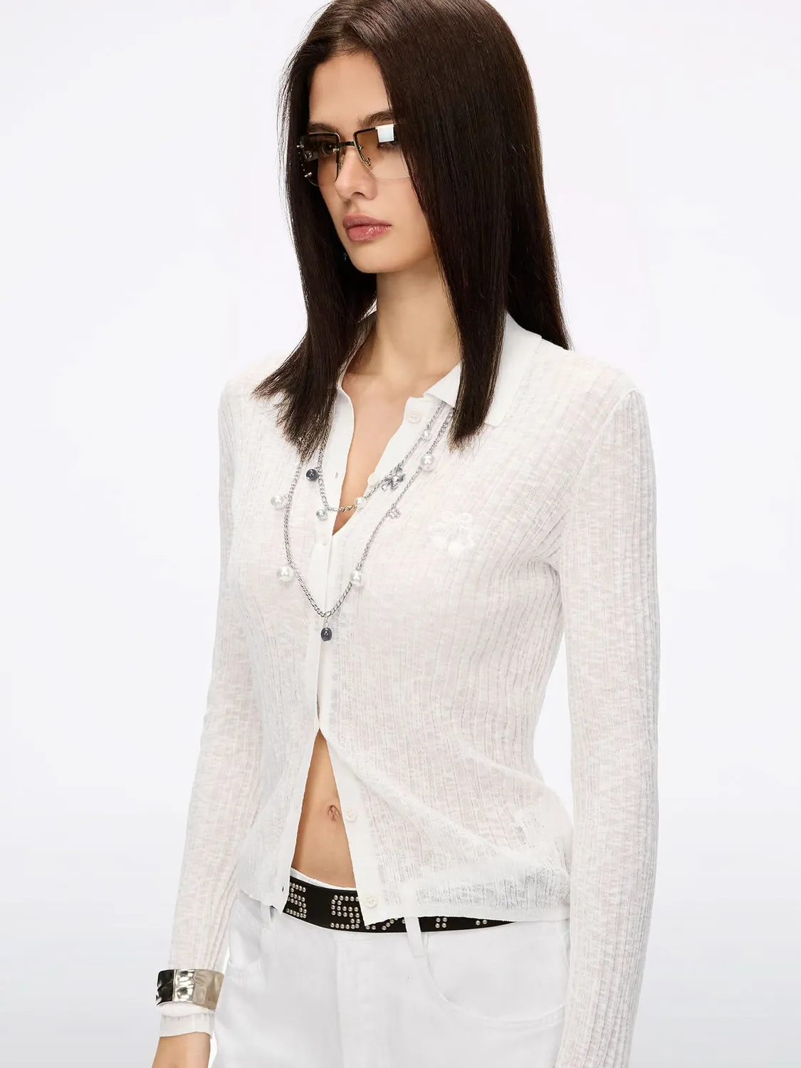 Miss Sixty Embroidered Knit Cardigan sort