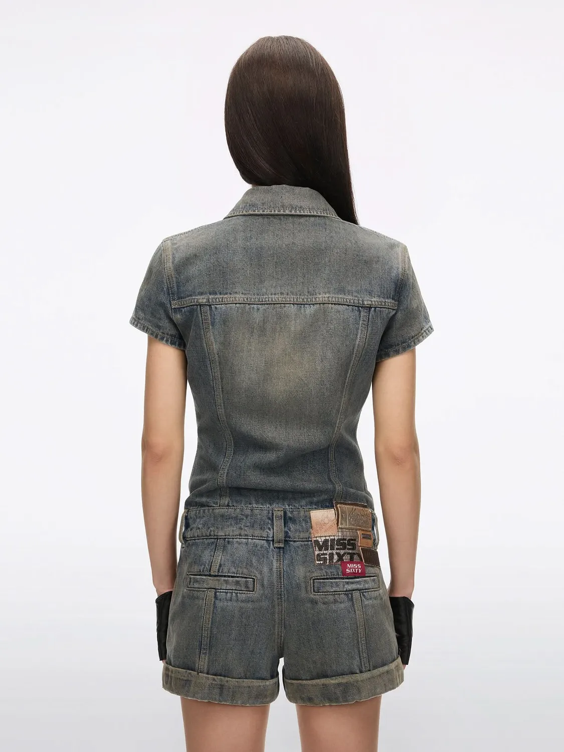 Miss Sixty 6M2JJ41700F89 denimbuksedragt blå patch