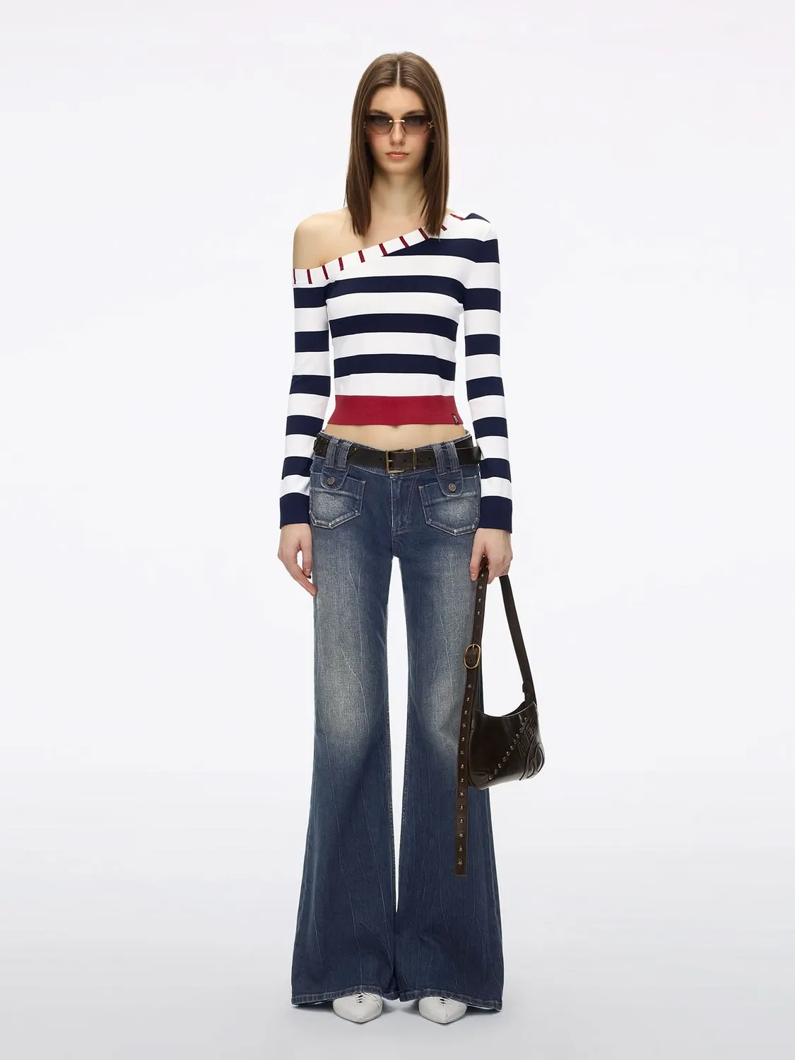 Miss Sixty Bella Flare jeans blå – lav talje stretch