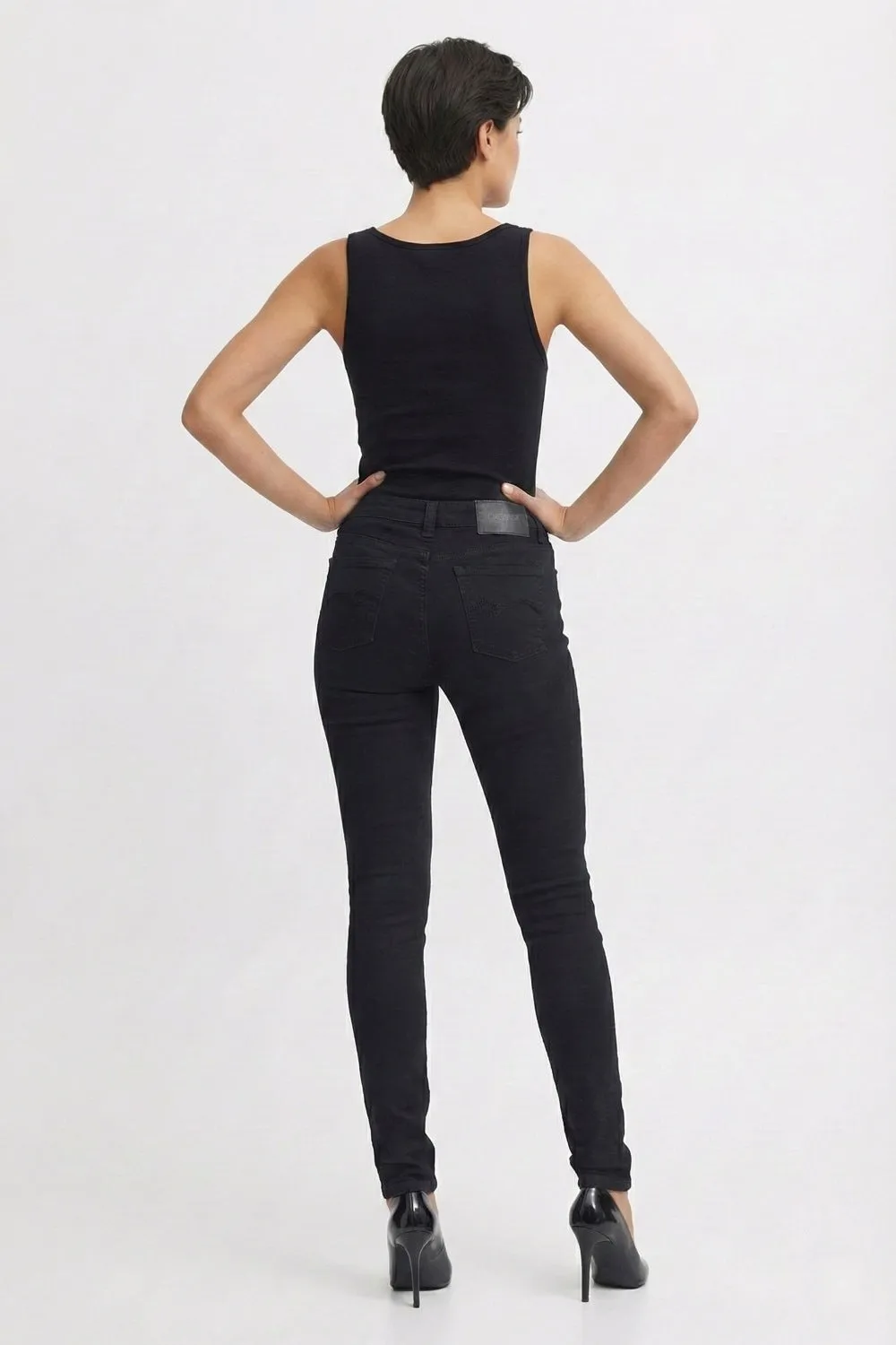 Organsk Breeze Black Sapphire jeans sort stretch slim