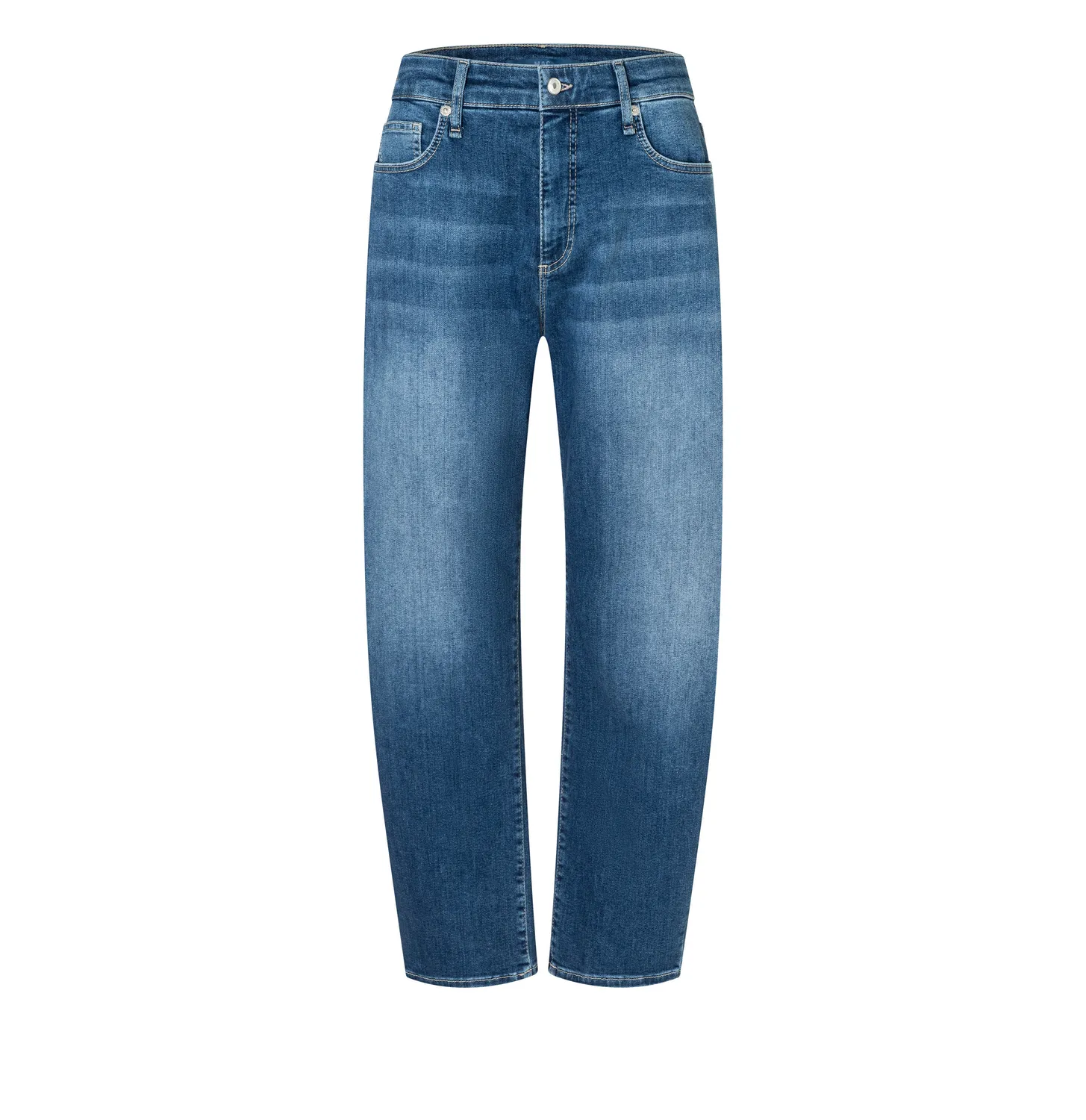 MAC Danni barrel damejeans mellemblå lyocell