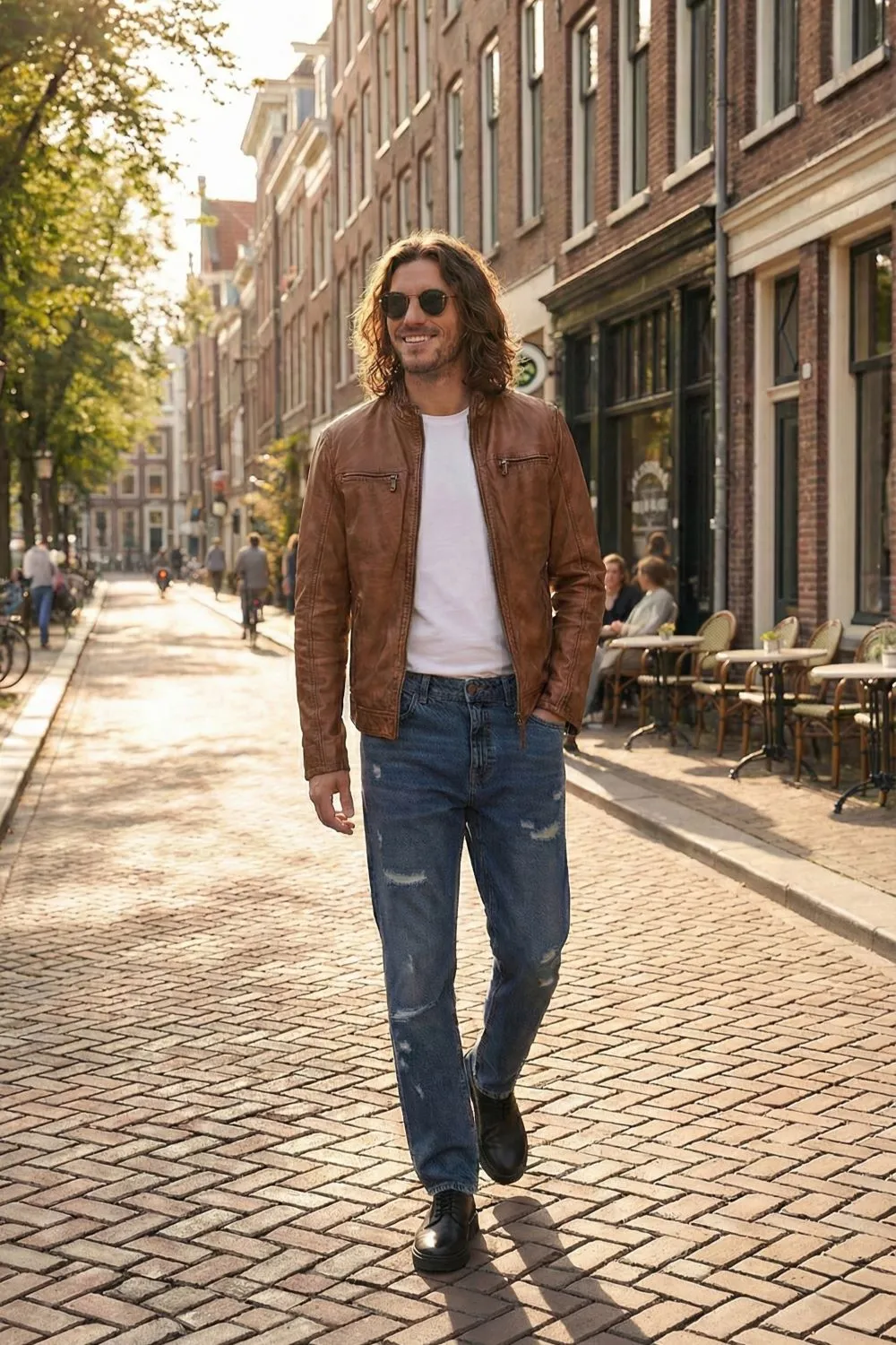 Organsk Atlantic Crisp Air jeans herre tapered rips
