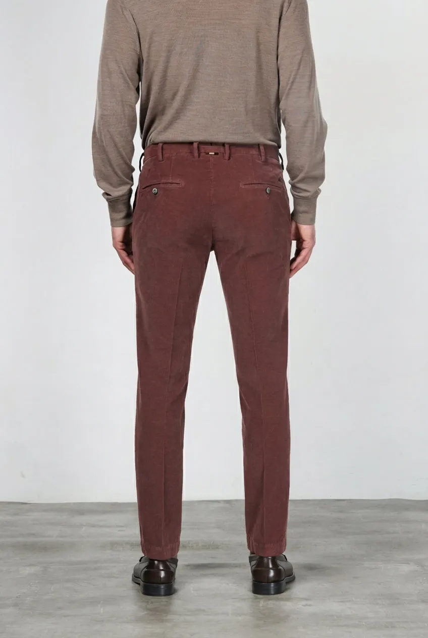 Mason's New York chinobukser bordeaux fløjl regular fit