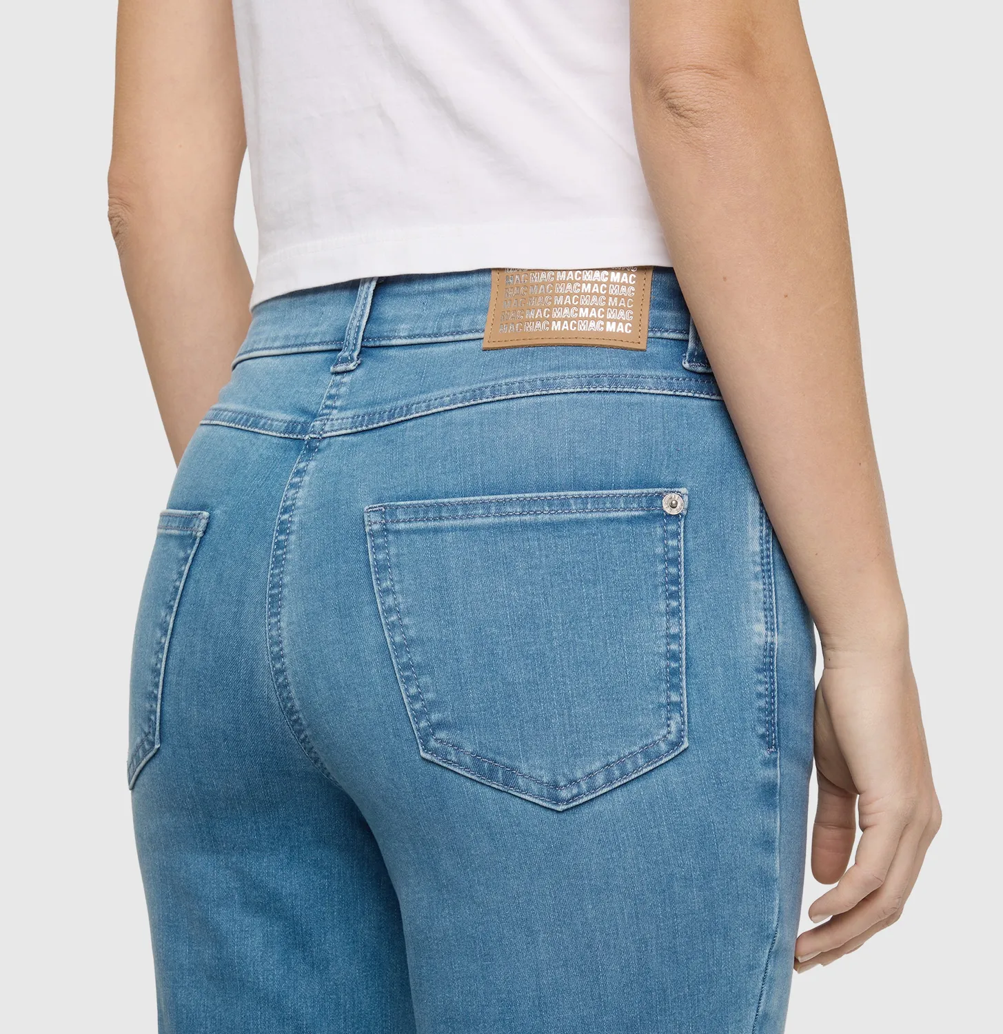 MAC Melanie 5040 jeans mellemblå straight