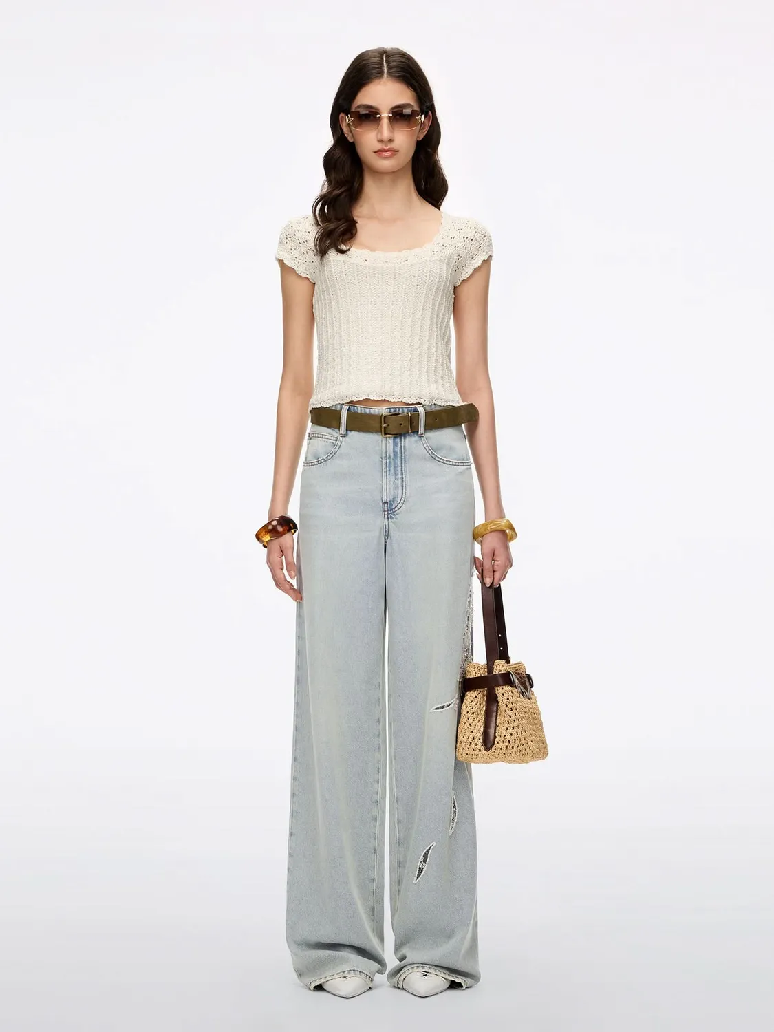 Miss Sixty jeans lyseblå straight blonde vinger
