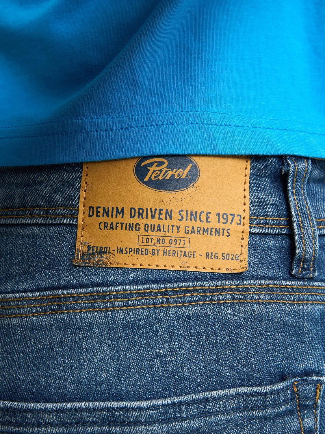 Petrol Industries Russel Anglerstone jeans Vintage blue stretch
