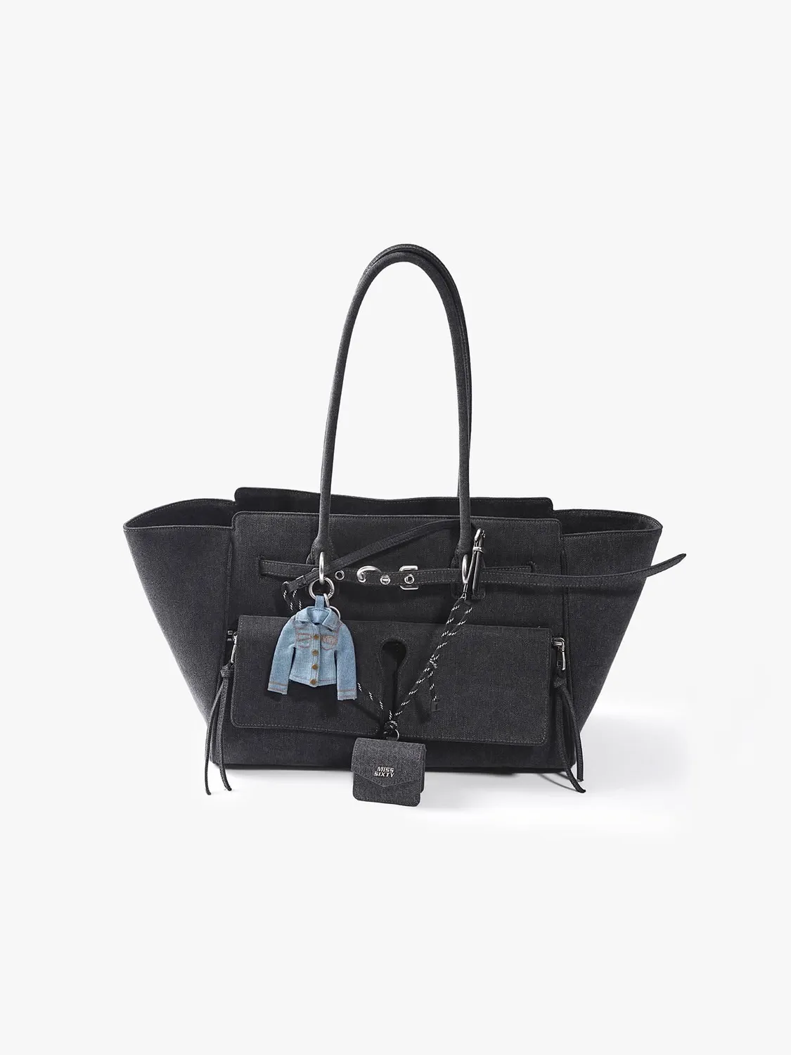 Miss Sixty Mini Jacket charm blå denim vedhæng
