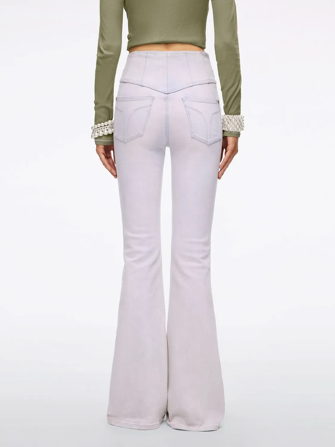 Miss Sixty Glenda Plus 5 flare jeans lyseblå V-talje