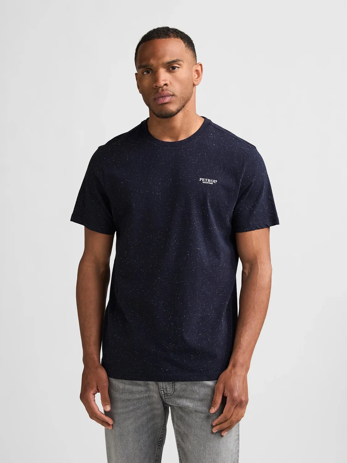 Petrol Industries Irving T-shirt Antique White Melee regular fit