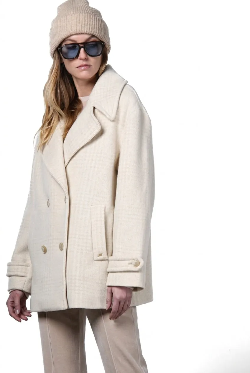 Mason's Leonie frakke beige ternet uld