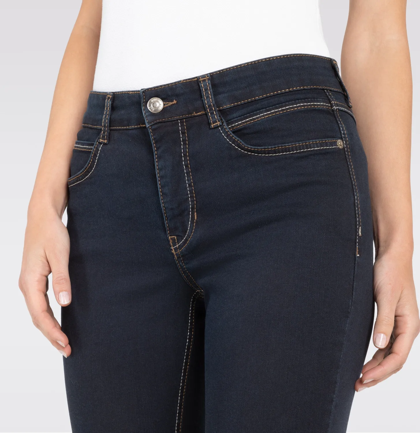 MAC Angela jeans mørkeblå straight recycled