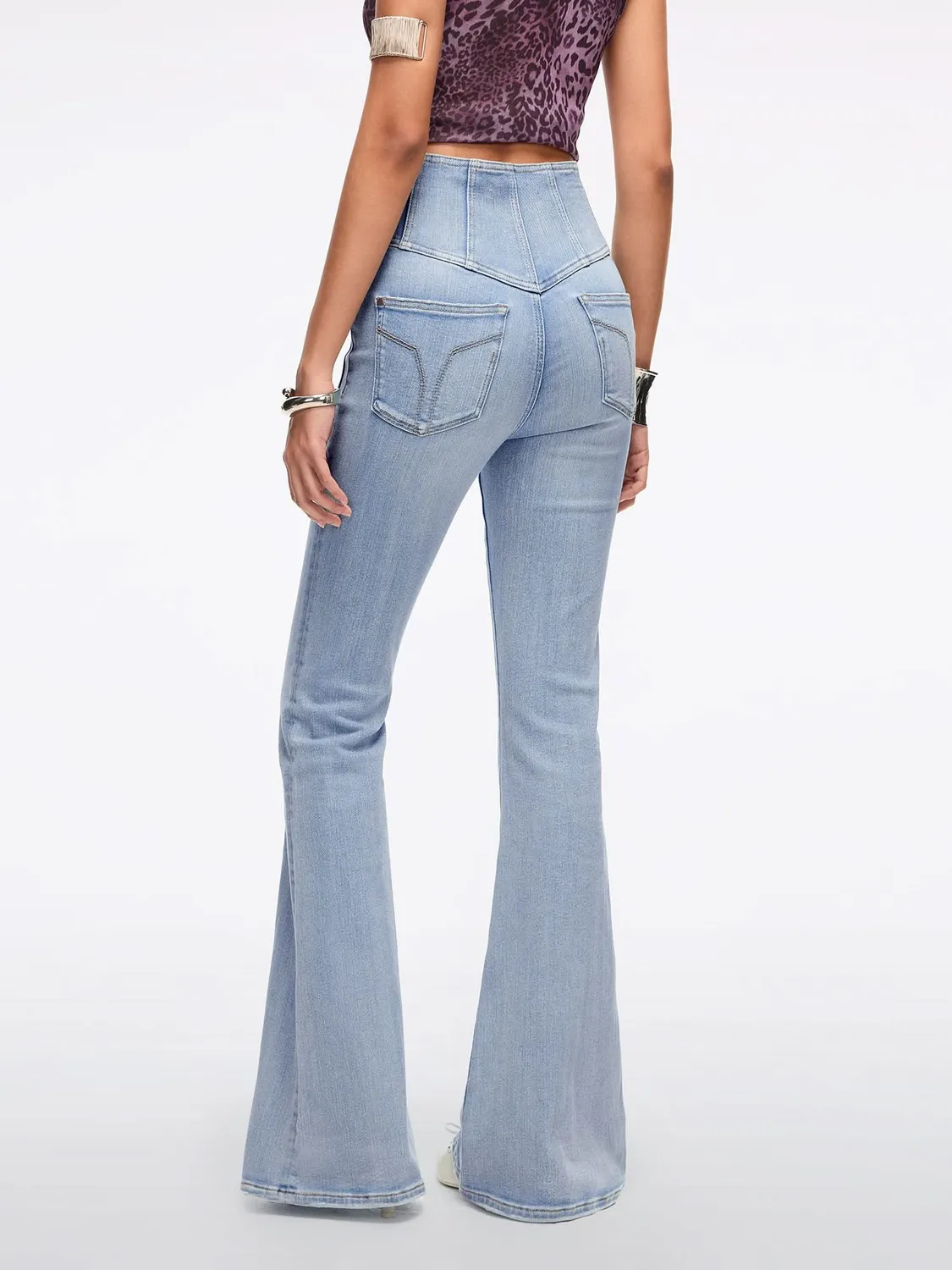 Miss Sixty Glenda Plus 5 6M1JJ2050 flare jeans mellemblå