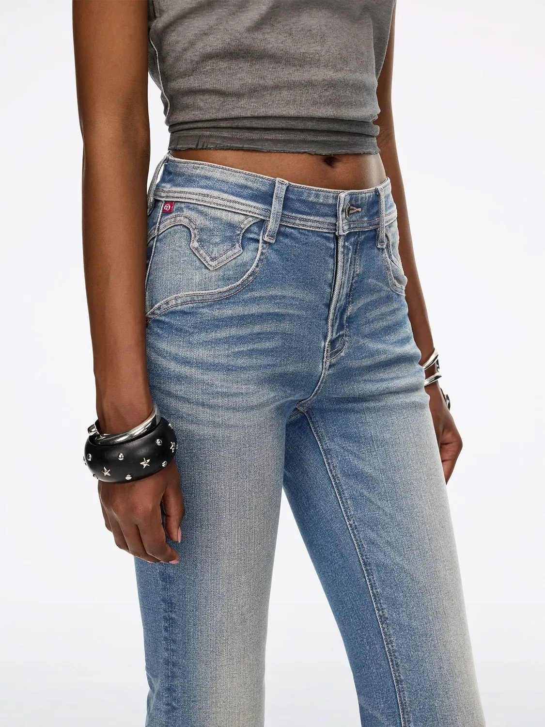 Miss Sixty Bella flare jeans mørkeblå super stretch