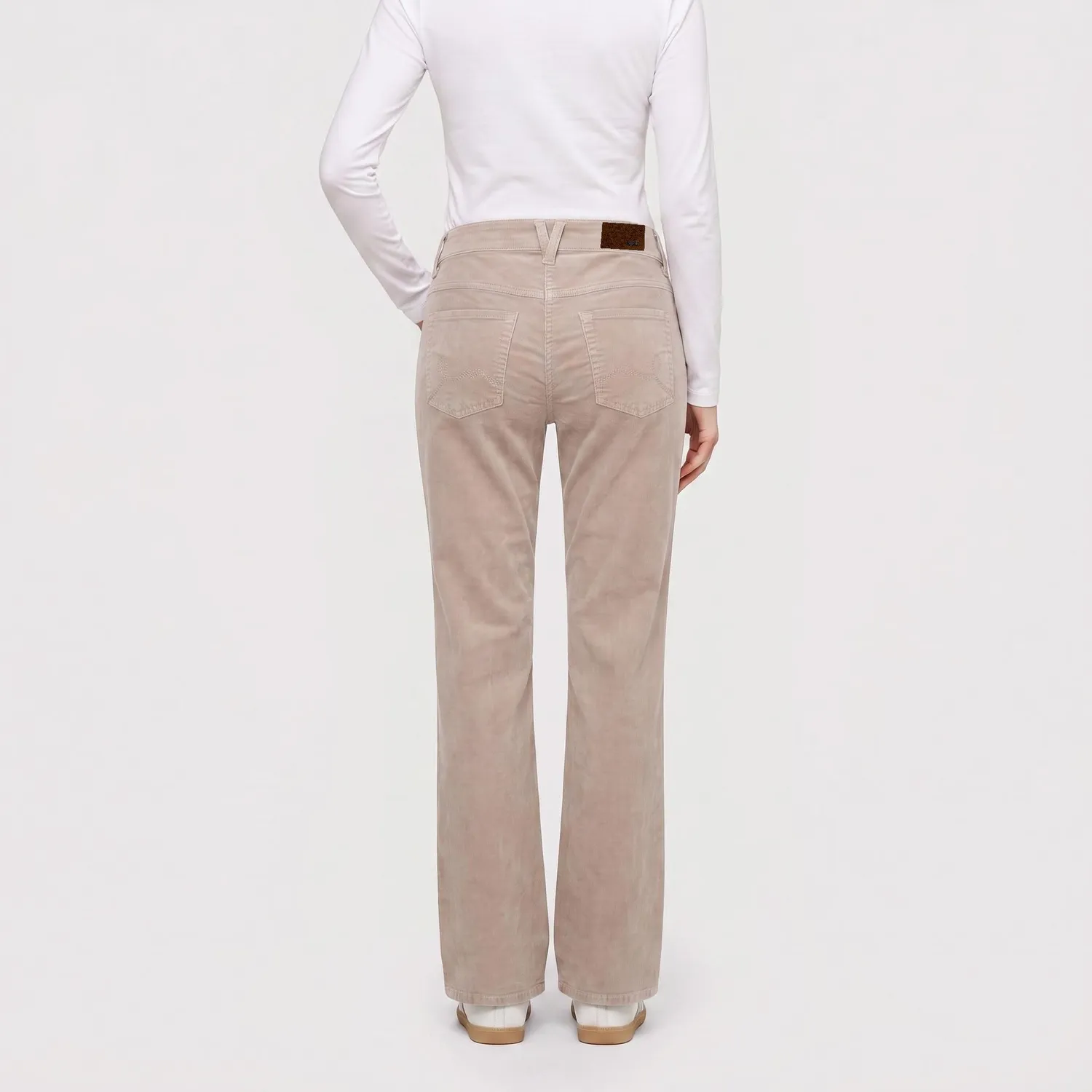 MAC Laura Pocket bukser beige flared babycord