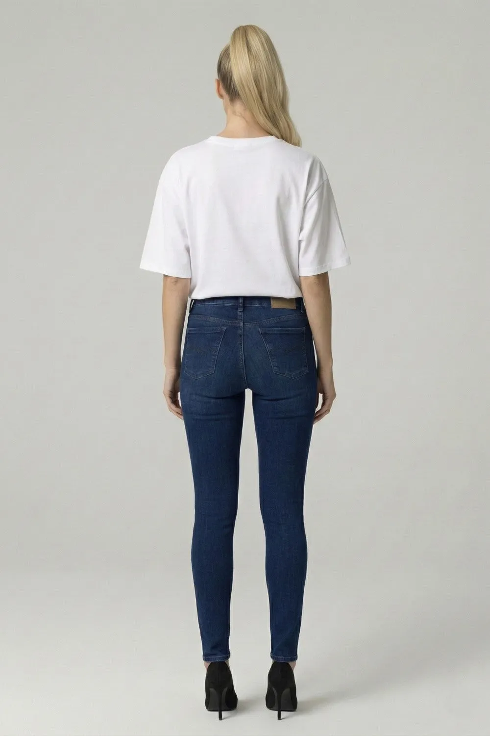 Organsk Breeze Spring Rain slim fit jeans dybblå indigo