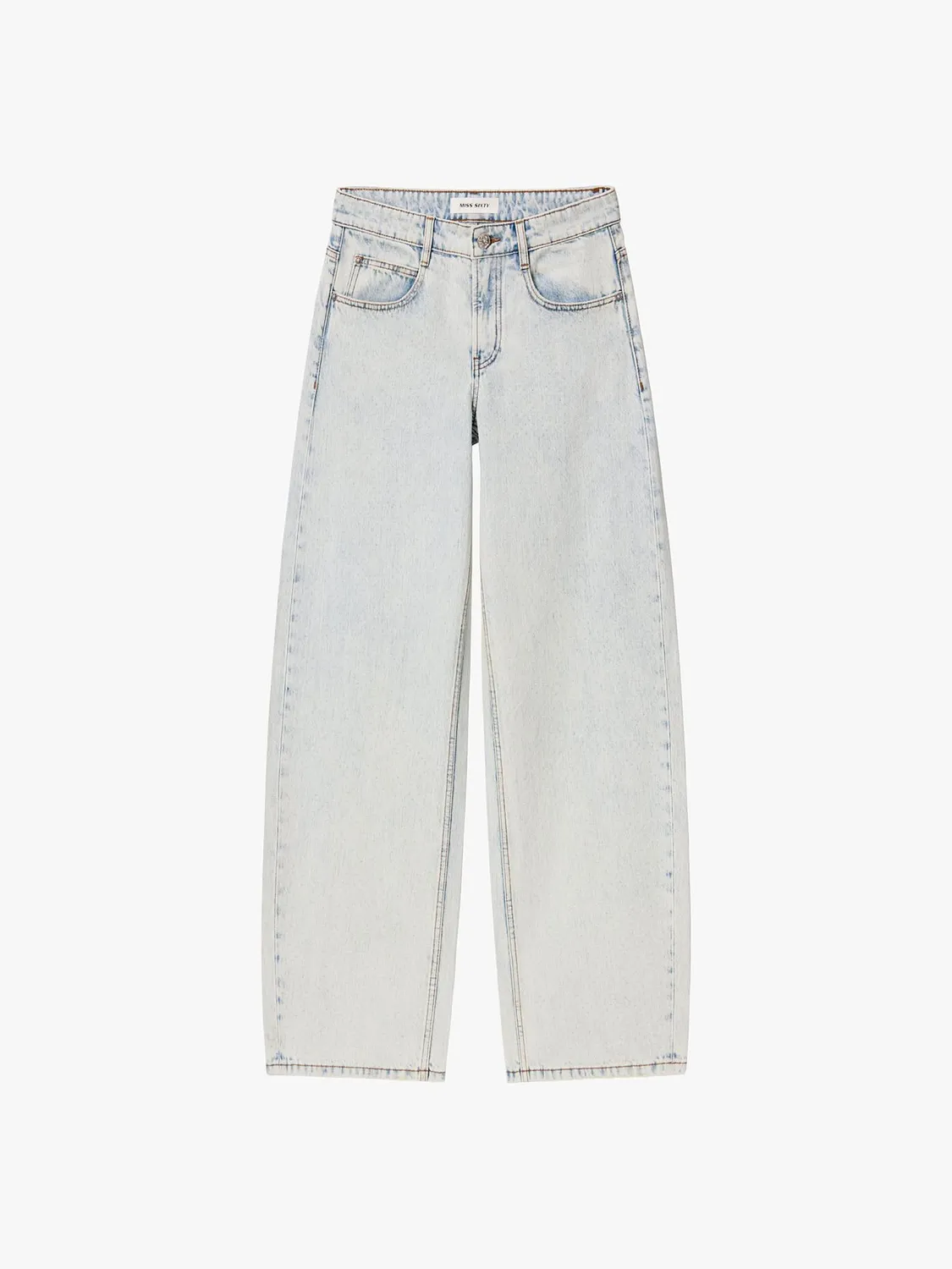 Miss Sixty Barrel jeans light blue rhinsten carrot-leg