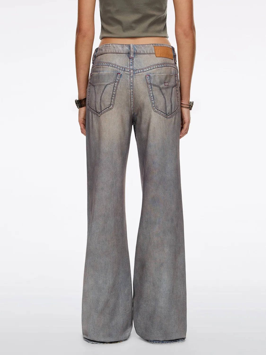 Miss Sixty Montana Mid Rise Flare jeans blå slidt