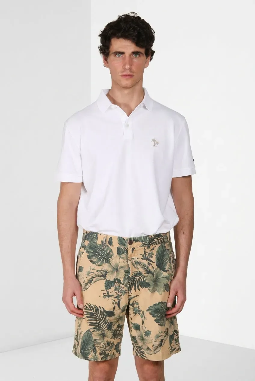 Mason's Leopardi polo hvid bomuld S-XXL