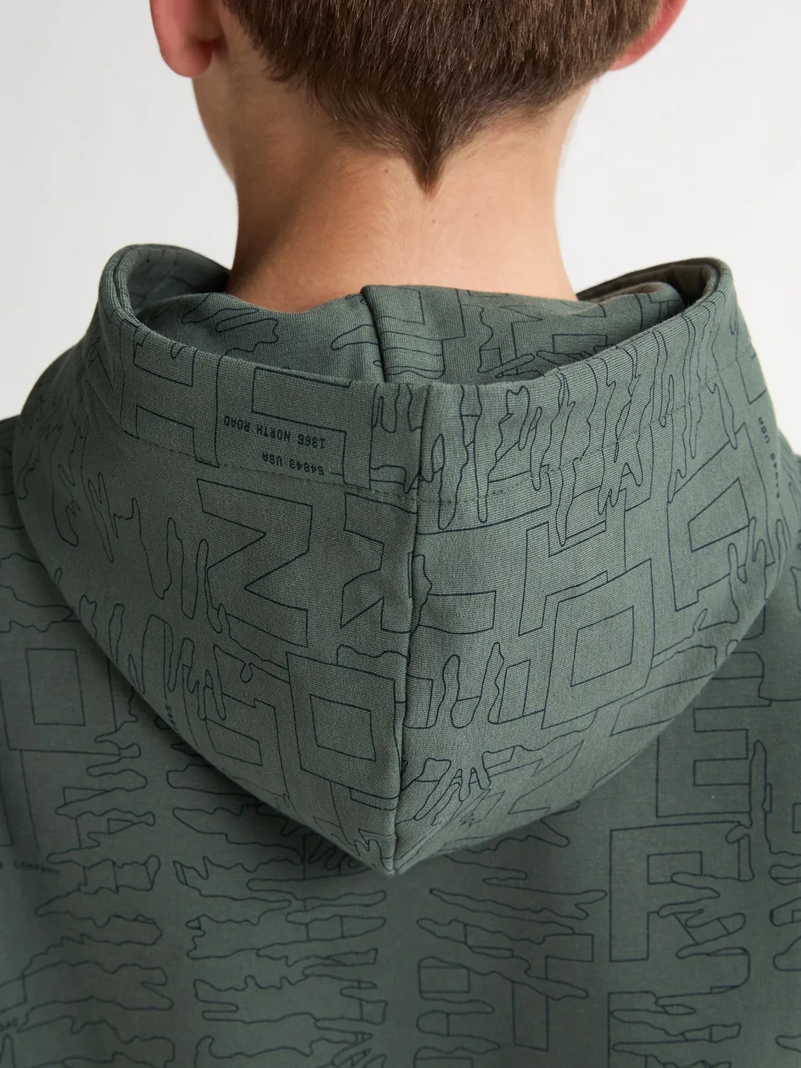 Petrol Industries Blue Ridge børne hoodie allover print