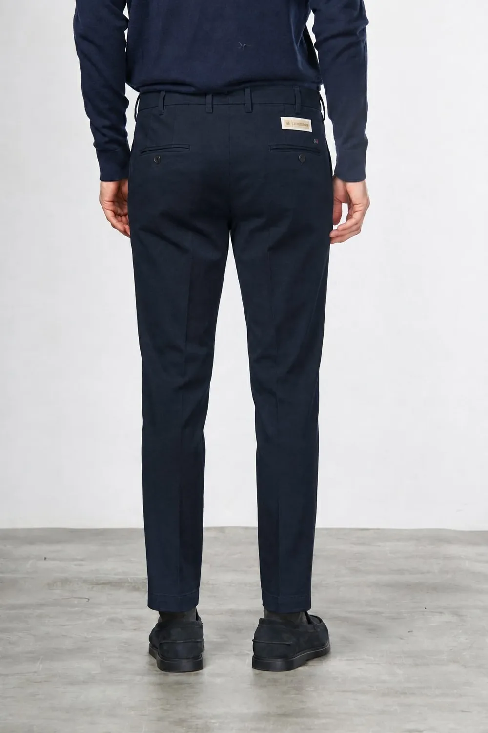 Mason's Paris chinos navy tapered cashmere