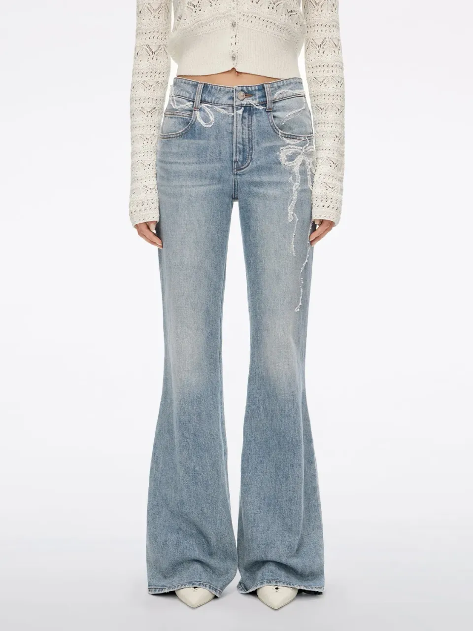 Miss Sixty 6M2JJ12400F37 Flare Jeans Mellemblå Perler