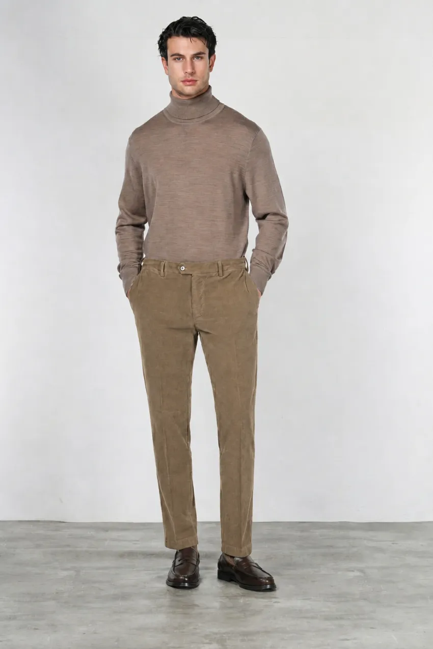 Mason's New York chinos taupe regular fit fløjl