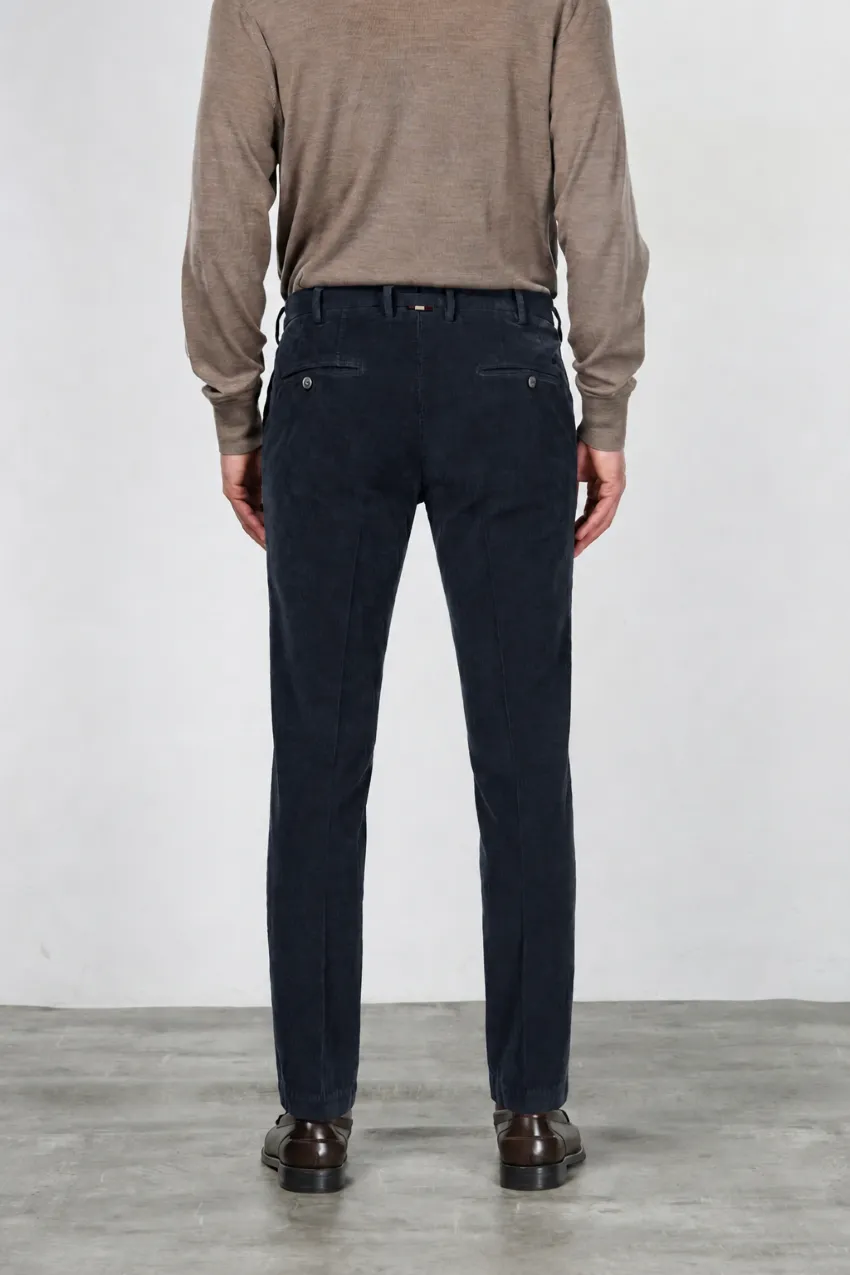 Mason's New York chino bukser navy fløjl regular fit