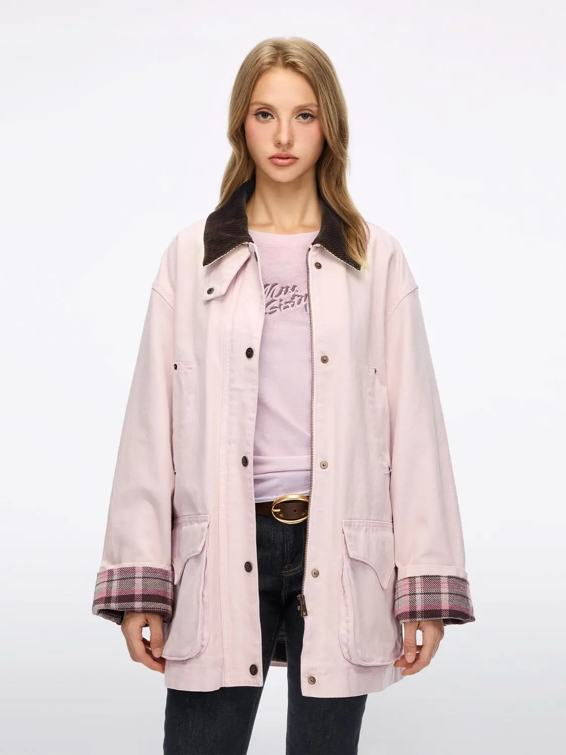 Miss Sixty denimjakke dark blue lommer