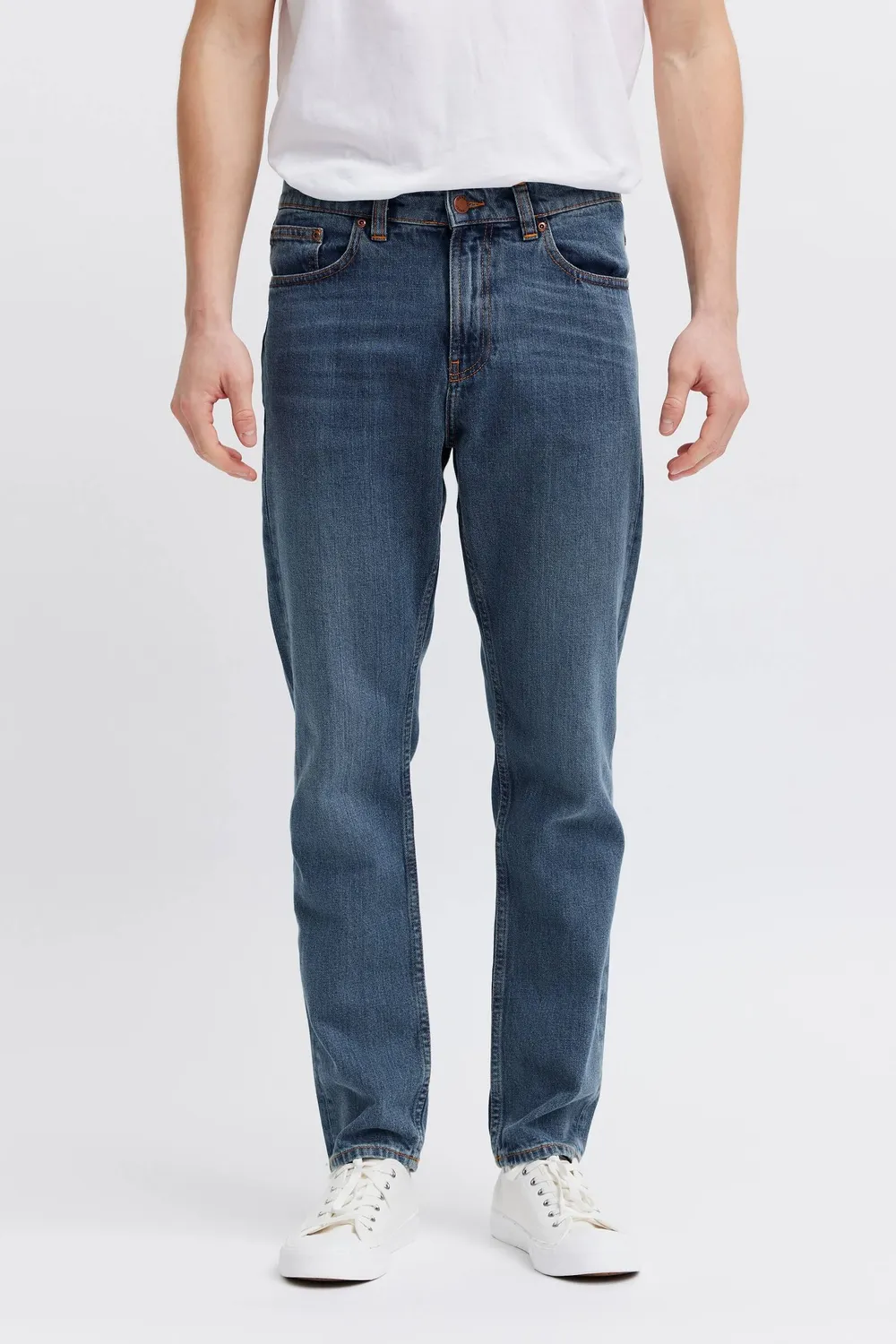 Organsk Atlantic Crisp Ravage jeans middelblå tilspidsede
