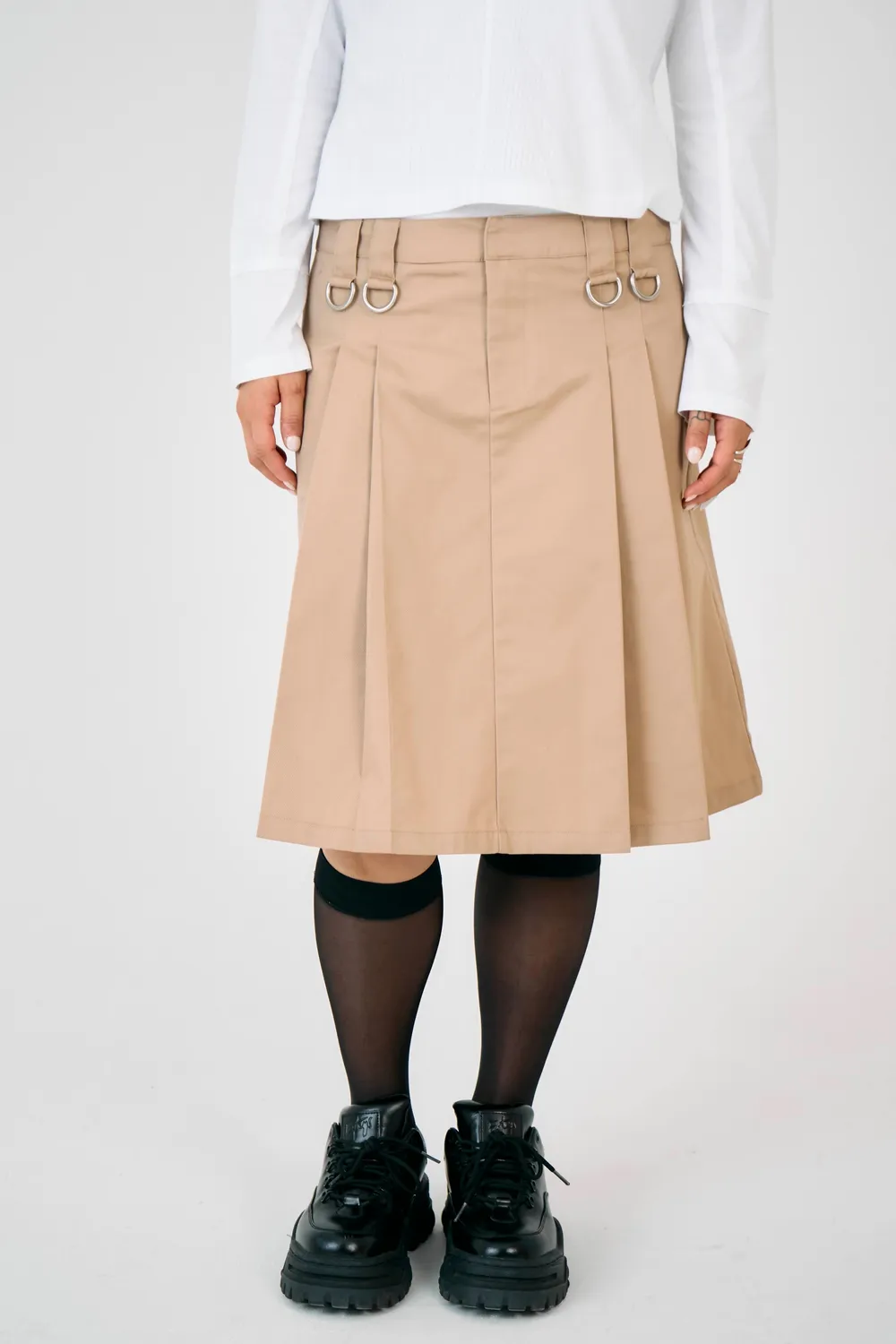 The Ragged Priest Clerk plisseret nederdel beige str. 10