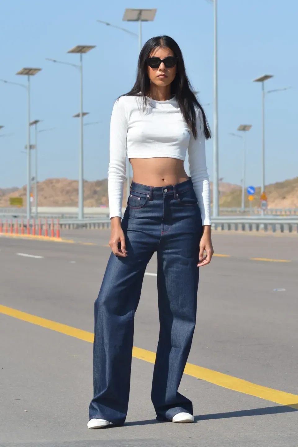 Organsk Streets RAW baggy jeans rå denim