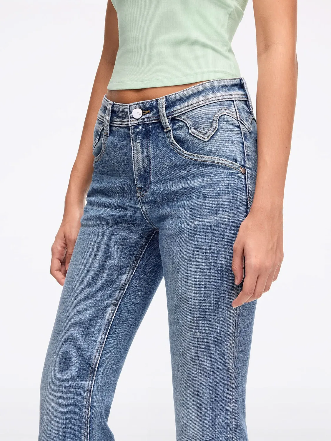 Miss Sixty Bella flare jeans middle blue stretch