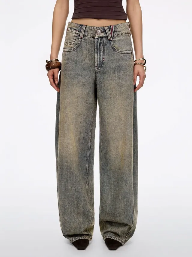 Miss Sixty Barrel jeans blå bomuld-hamp