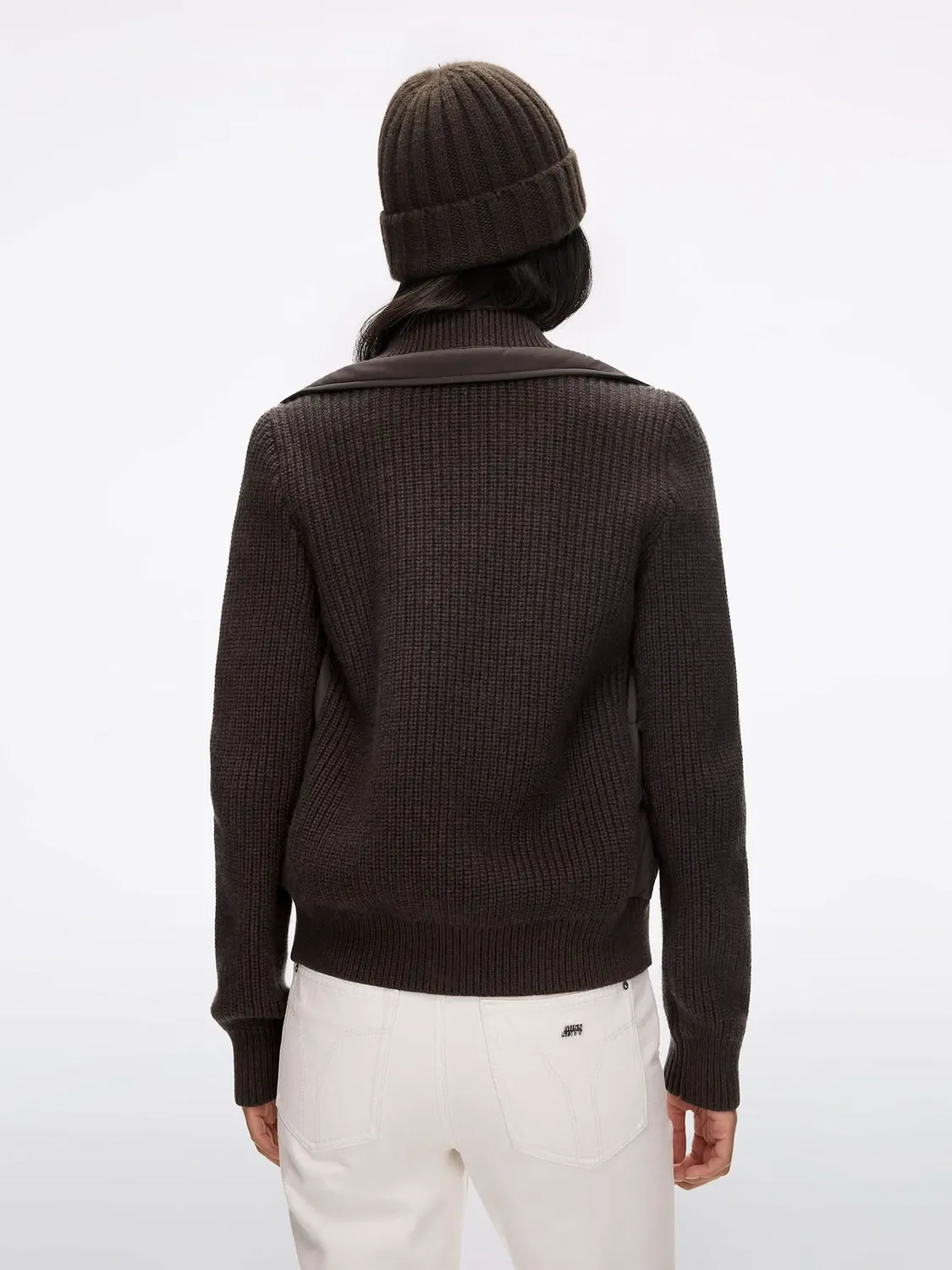 Miss Sixty Panelled Puffer jakke dun off white