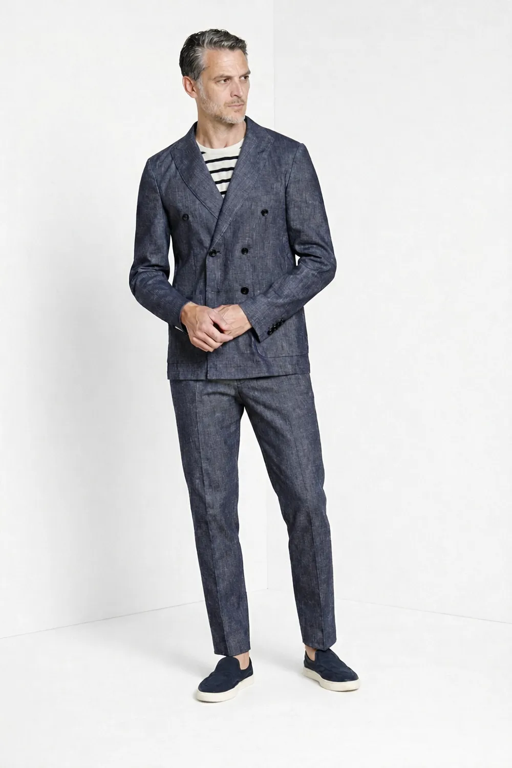 Mason's Summer blazer mørkeblå dobbeltradet