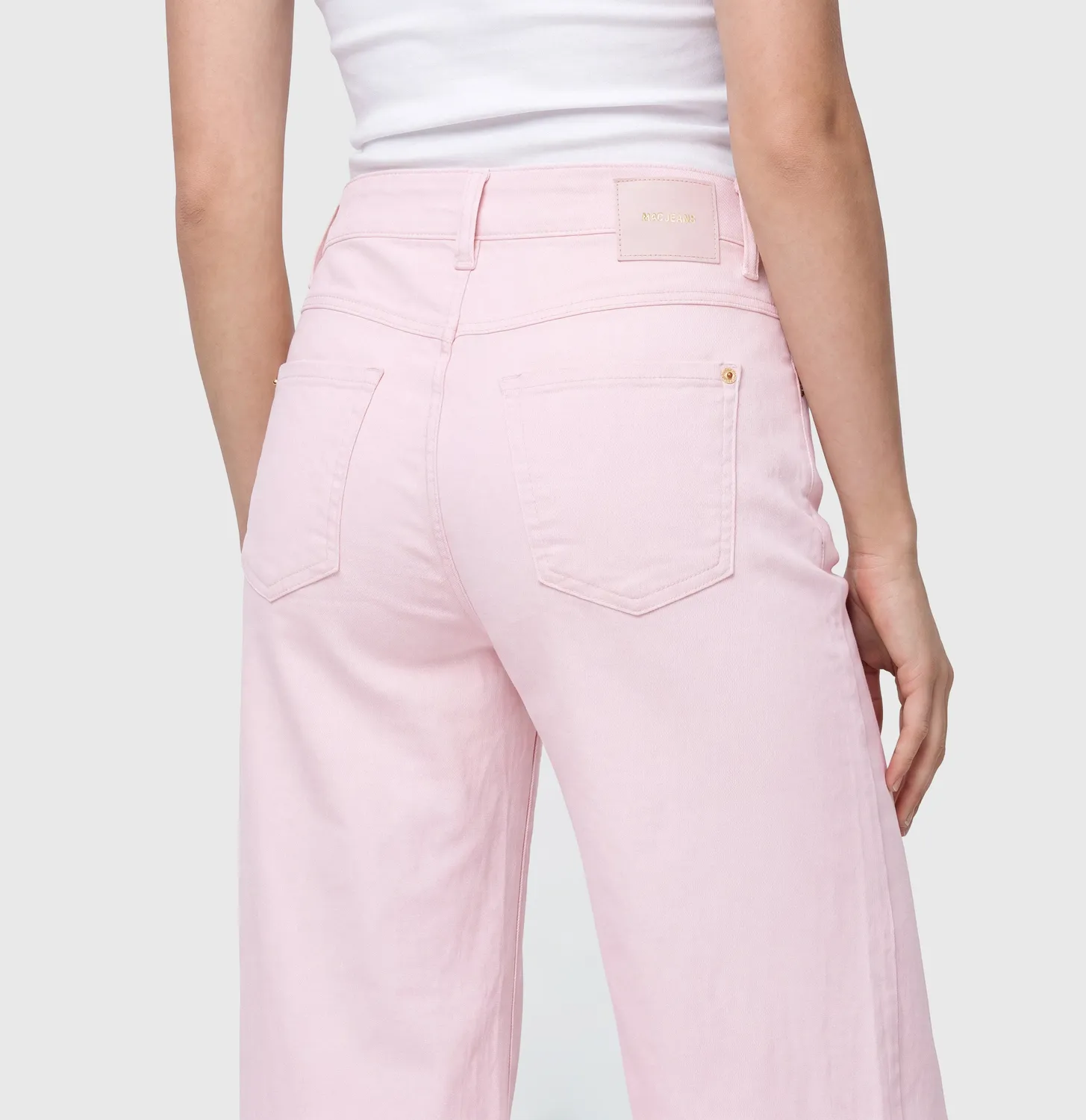 MAC Dream Wide Cropped wide jeans rosa længde 27