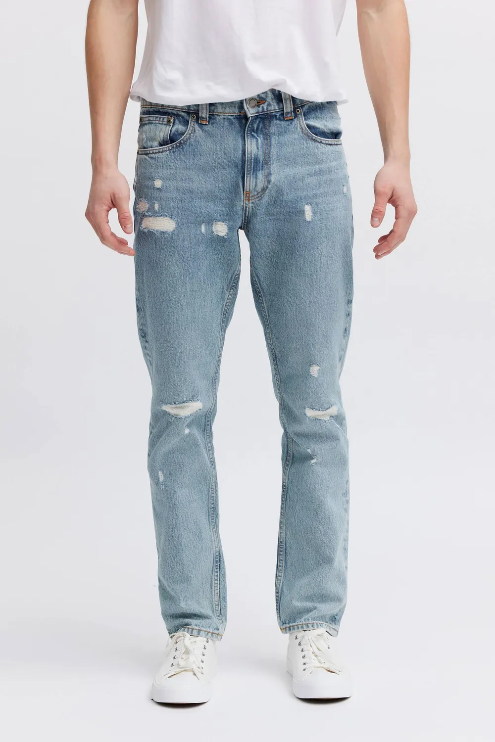 Organsk Element Arctic Revolt jeans lys vask ripped