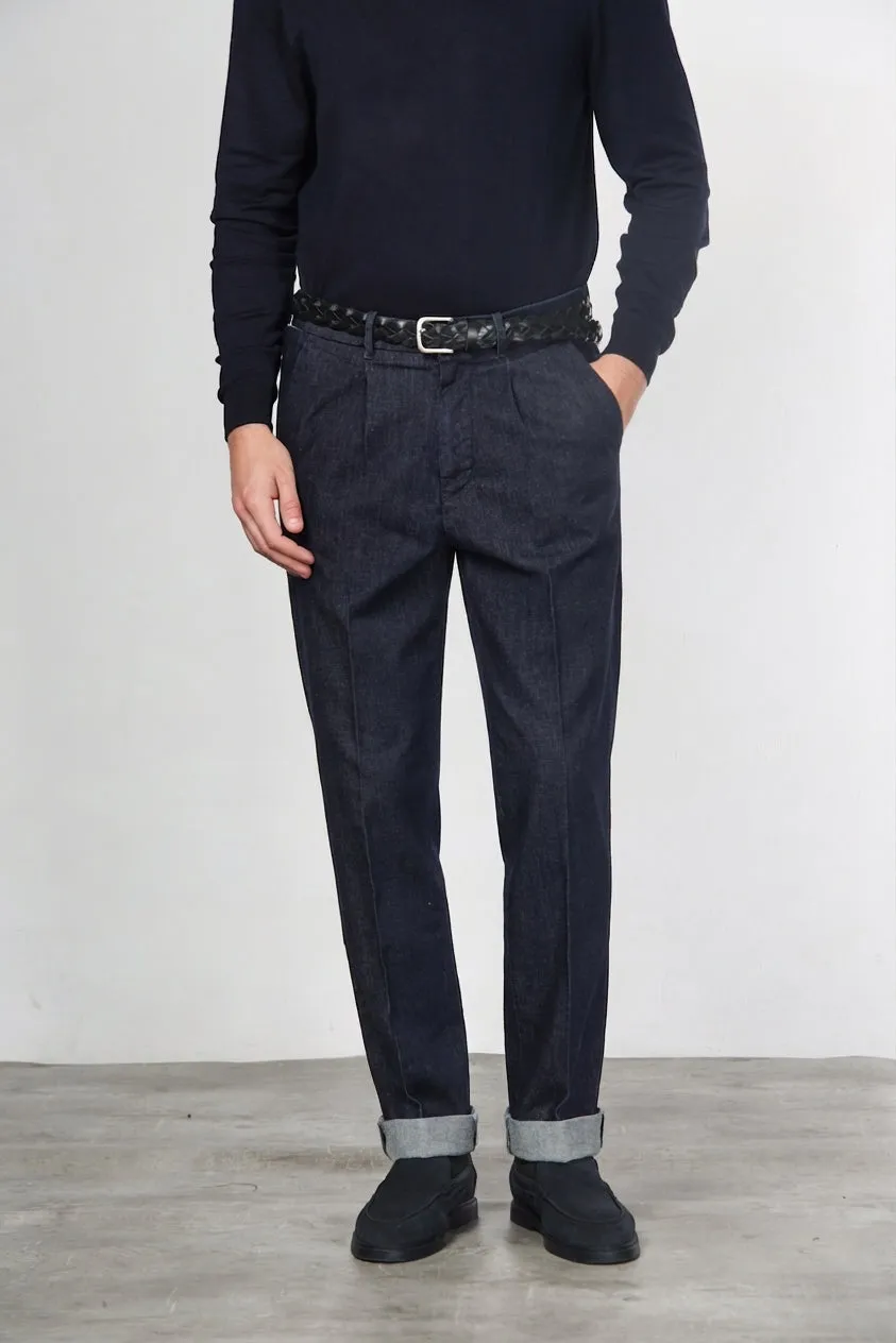 Mason's Pinces chinos navy relaxed denim