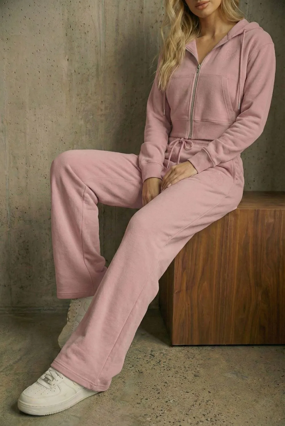 Organsk Straight-Leg sweatpants pink økologisk bomuld