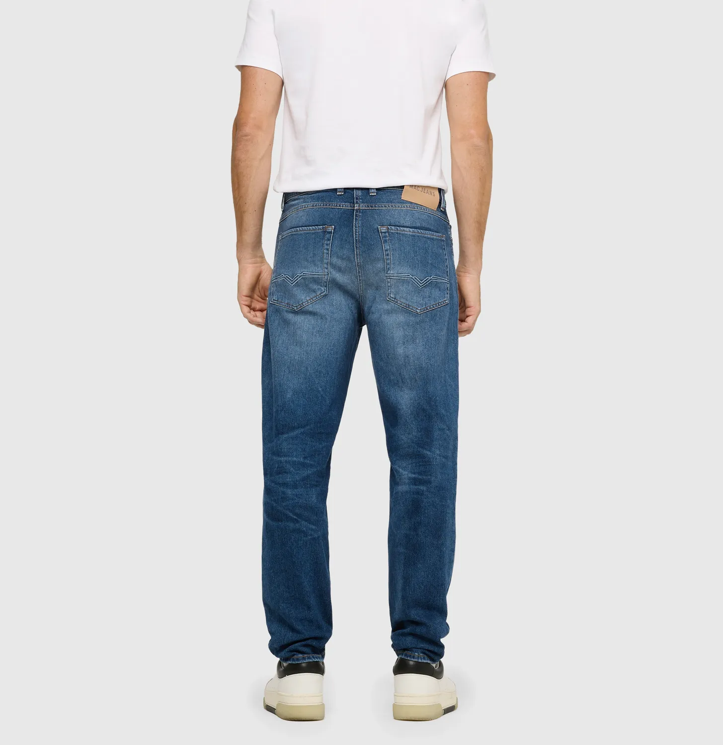 MAC Dan 0770-00-1984L tapered jeans mørkeblå