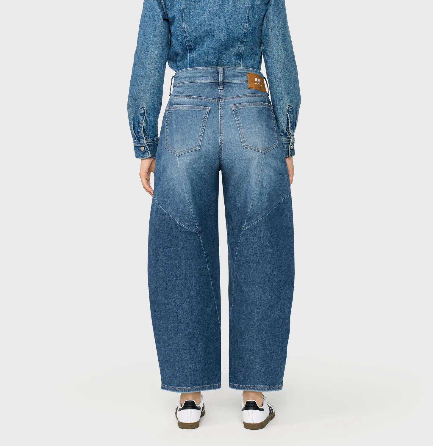 MAC DAKOTA Barrel jeans mellemblå Barrel Fit
