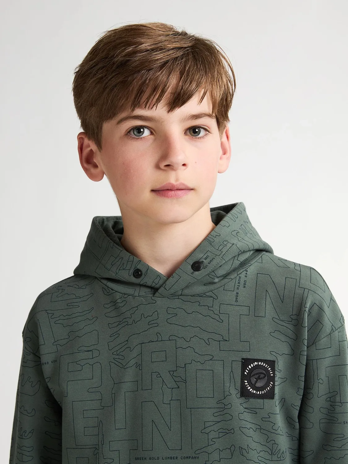 Petrol Industries Blue Ridge børne hoodie allover print