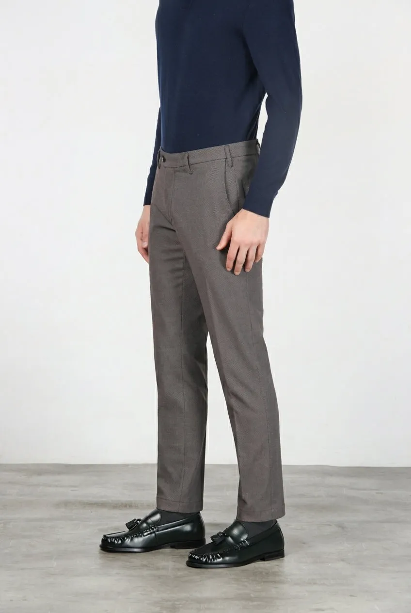 Mason's New York chino bukser mørkebrun birdseye