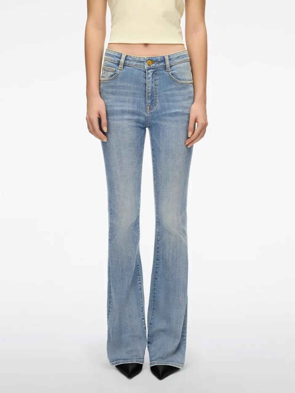 Miss Sixty slim flare jeans middle blue stretch