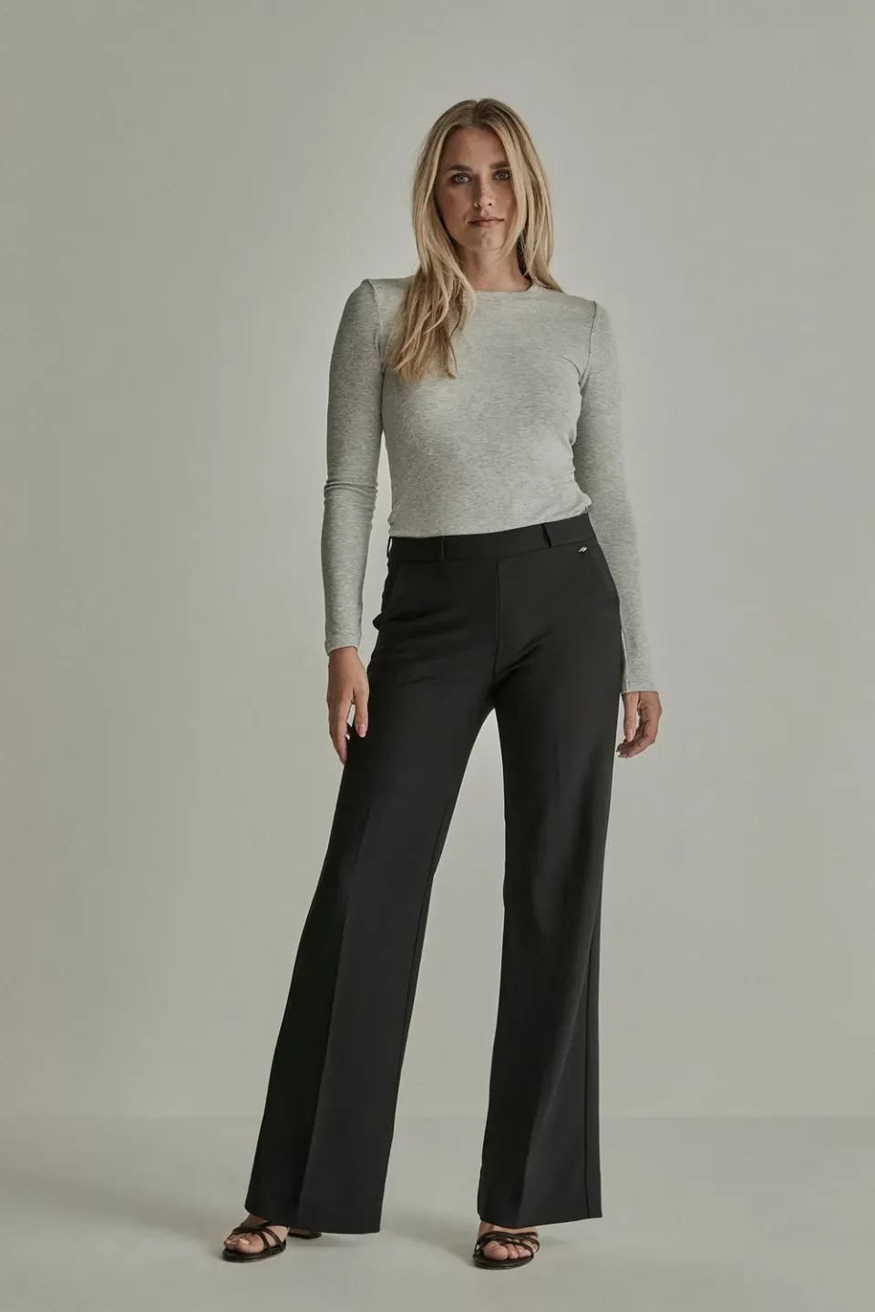 Para Mi Mira Elastic bukser Black pull-on wide